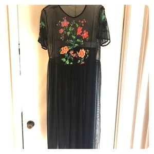 Zara Floral Fishnet Dress